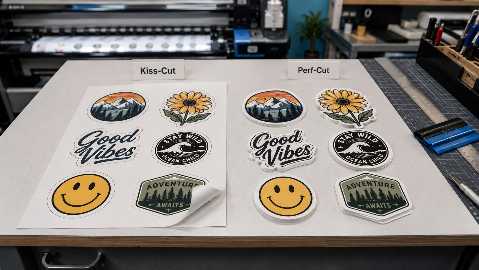 Kiss-Cut vs Perf-Cut Stickers: Which Custom Sticker Type Should You Order?
