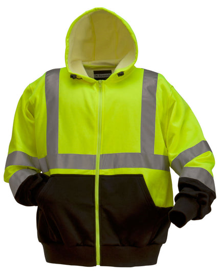 Sumaggo - HV Poly-cotton Fleece Hooded Front Zip Jacket - 5118